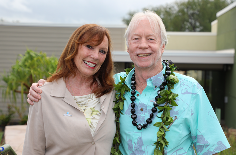 LUK, Inc. Co-Founder, Punky Pletan-Cross (right), with his life-partner and wife of 52 years, Cris Pletan-Cross.